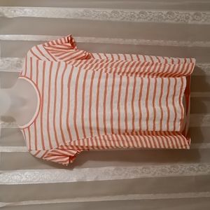 Lane Bryant orange cream stripe top